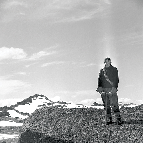 Dr. George King on Mt Ramshead