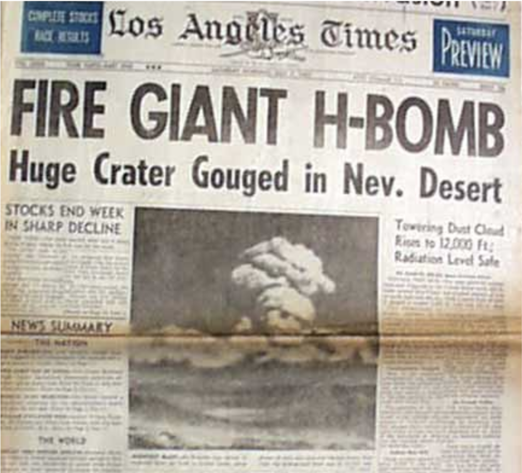 Newspaper clipping H-Bomb