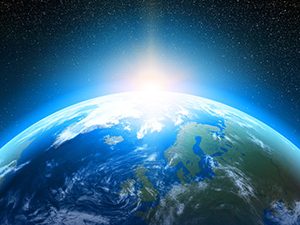 Mother Earth in space