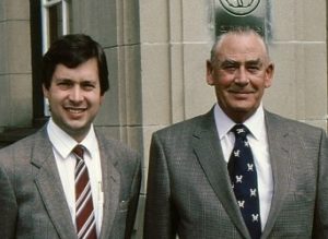 Dr George King, right, with his co-author, Richard Lawrence, left, in the 1980s.